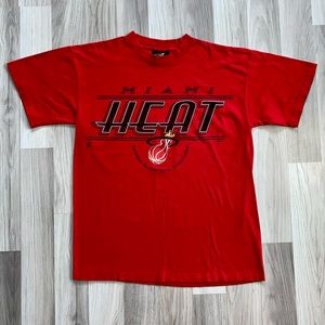 VTG Miami Heat Single Stitch T-shirt Mens Large (Fits Medium)